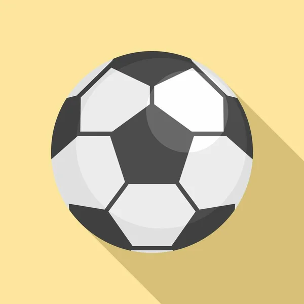 サッカー ボールのアイコン、フラット スタイル — ストックベクタ