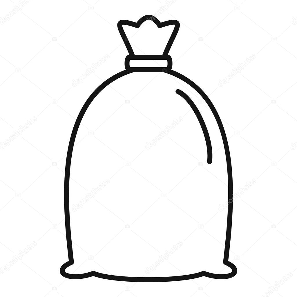 Flour sack icon, outline style