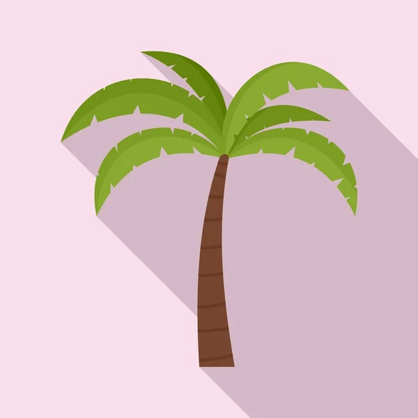 Icône palmier, style plat — Image vectorielle