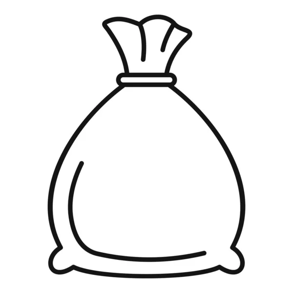 Icône sac de blé, style contour — Image vectorielle