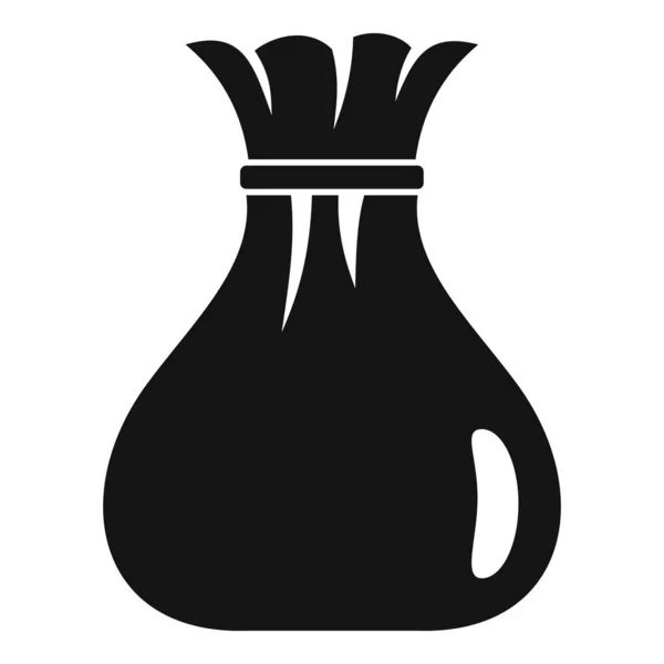 Burlap saco icono, estilo simple — Vector de stock