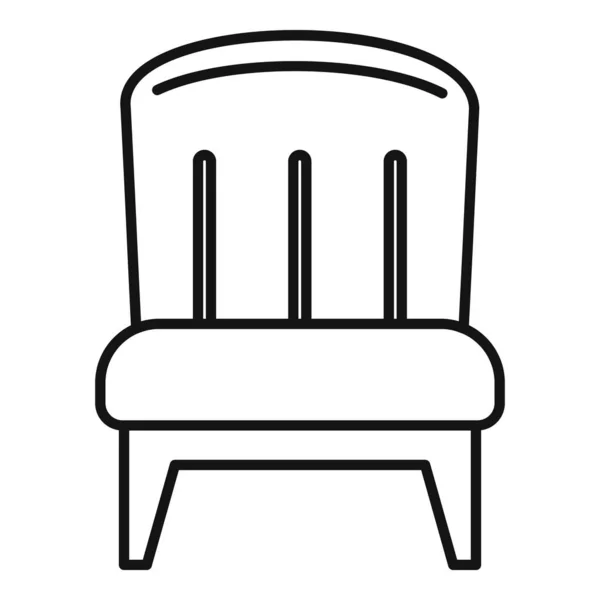 Fauteuil canapé icône, style contour — Image vectorielle