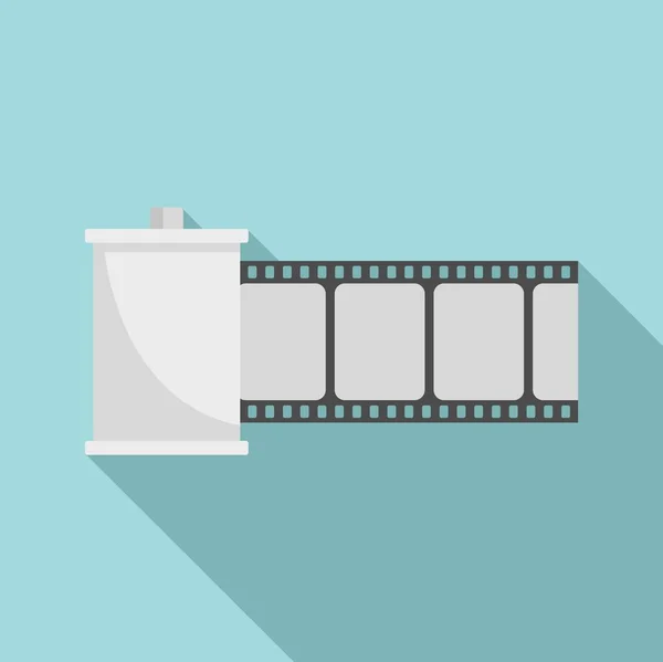 Εικονίδιο κυλίνδρου ταινιών, επίπεδο στυλ — Διανυσματικό Αρχείο