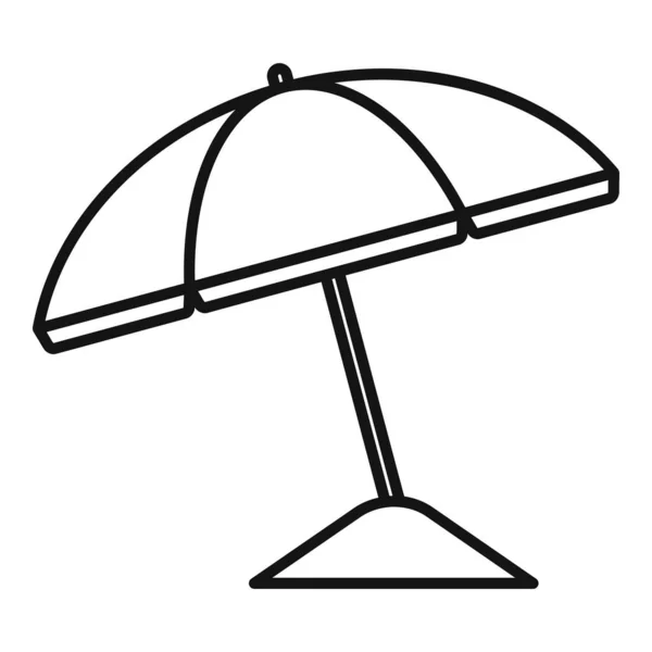 Значок пляжної парасольки, контурний стиль — стоковий вектор