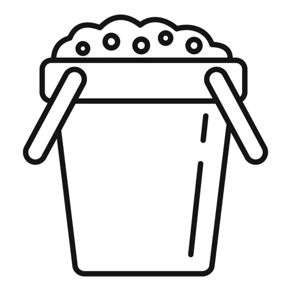 Reil bucket icon, outline style — стоковый вектор