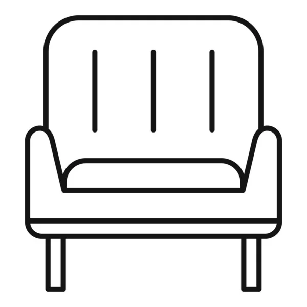 Accueil fauteuil icône, style contour — Image vectorielle