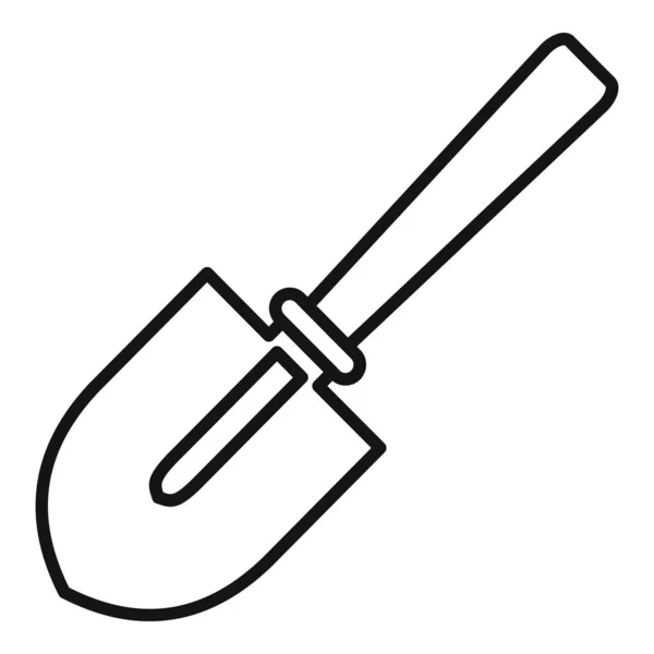 Handschaufel-Symbol, Umriss-Stil — Stockvektor