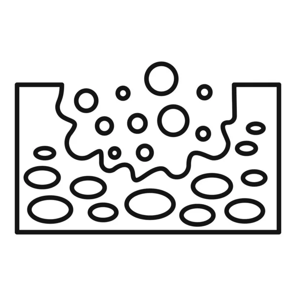 Icono de suelo, estilo de contorno — Vector de stock