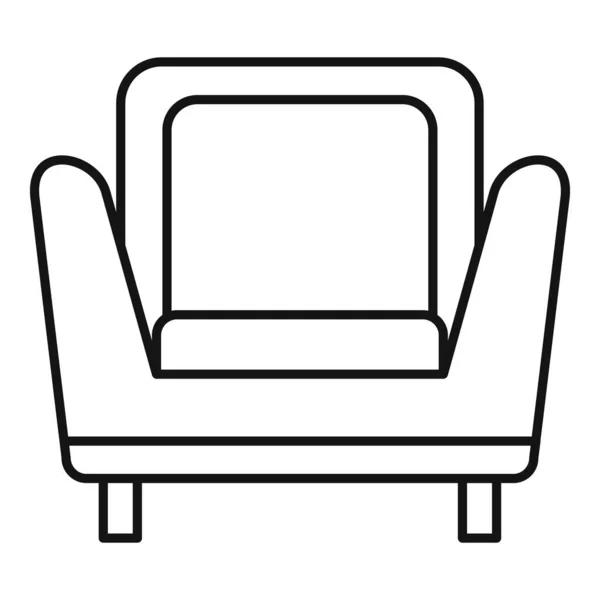 Puha fotel ikon, körvonalazott stílus — Stock Vector