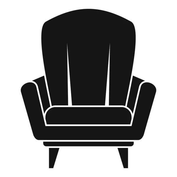 Rahatla koltuk simgesi, basit biçim — Stok Vektör