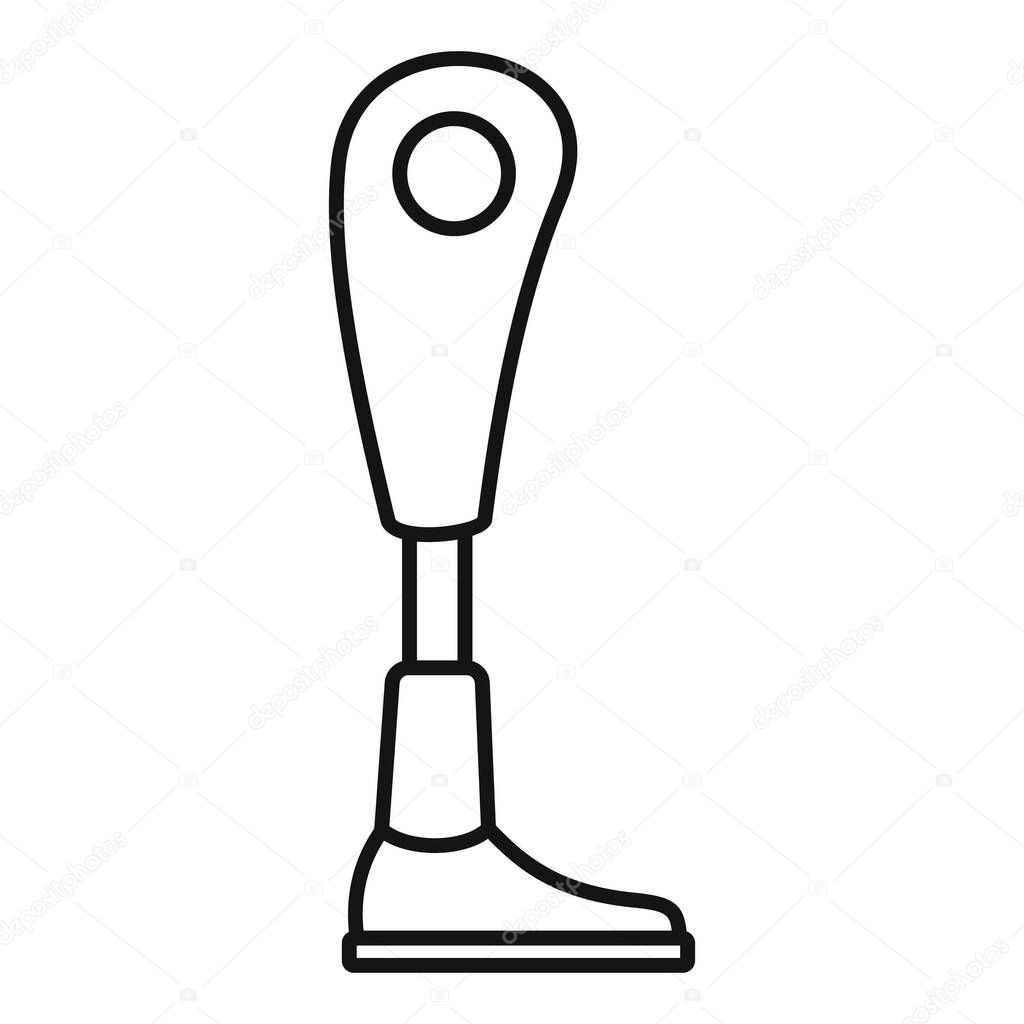 Modern leg prosthesis icon, outline style