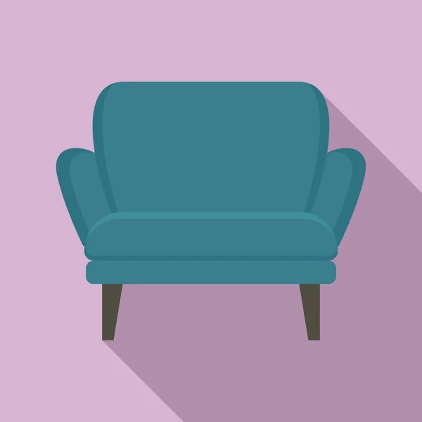 Modern armchair icon, flat style — Stock Vector