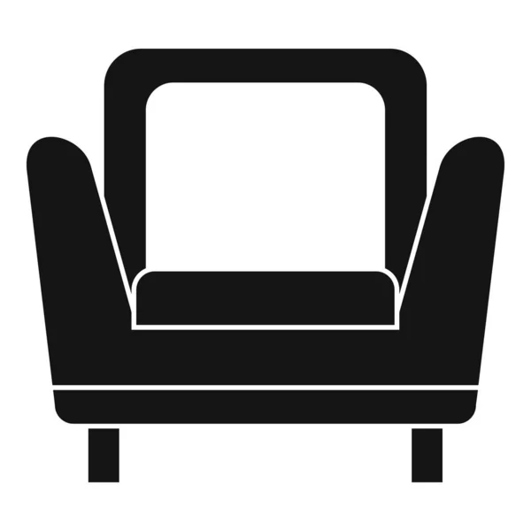 Soft armchair icon, simple style — Stock Vector