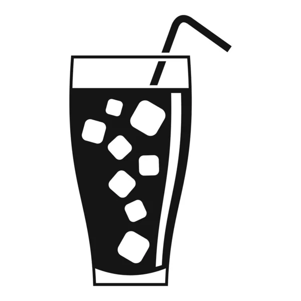 Icono de cóctel de refresco de hielo, estilo simple — Vector de stock