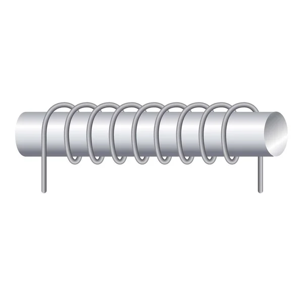 金属磁线圈图标,卡通风格 — 图库矢量图片