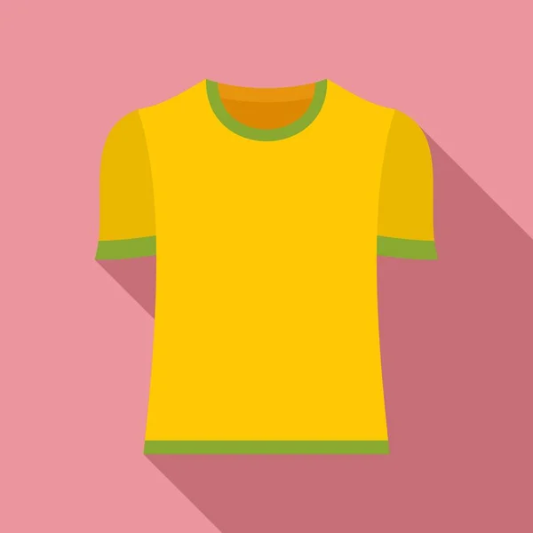 Brasil ícone de camisa de futebol, estilo plano — Vetor de Stock