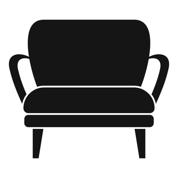 Soft armchair icon, simple style — Stock Vector