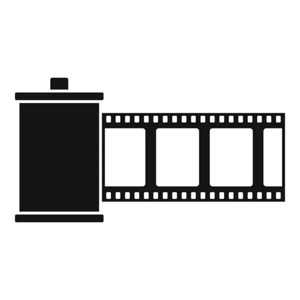 Icono de rollo de película, estilo simple — Vector de stock