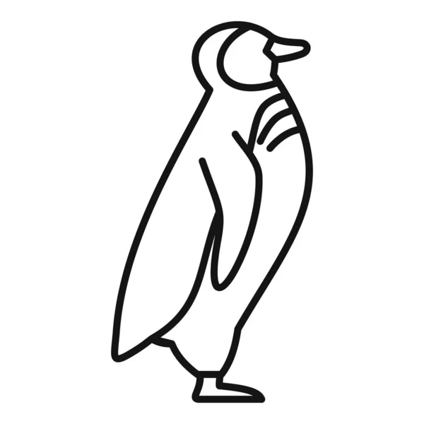 Ikoną pingwina, styl konturu — Wektor stockowy