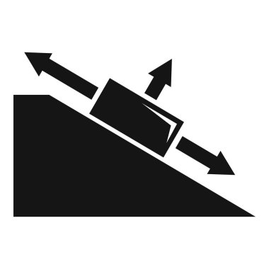 Angle object physics icon, simple style clipart
