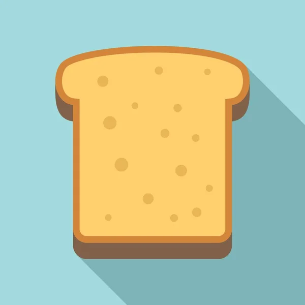 Smaczny tosty ikona, płaski styl — Wektor stockowy