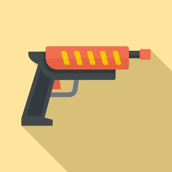 Icône blaster fusil de chasse, style plat — Image vectorielle