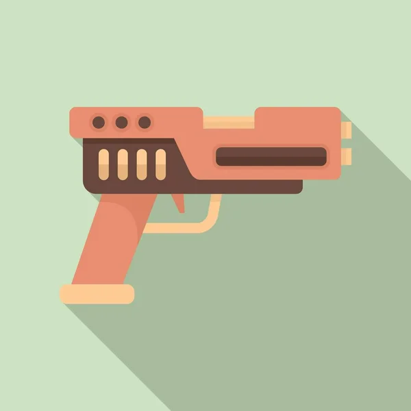 Automatic blaster icon, flat style — Stock Vector