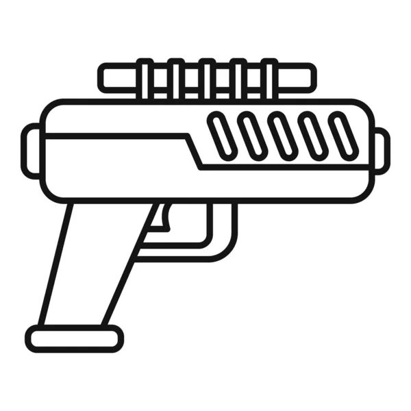 Icono de pistola Blaster, estilo de esquema — Vector de stock