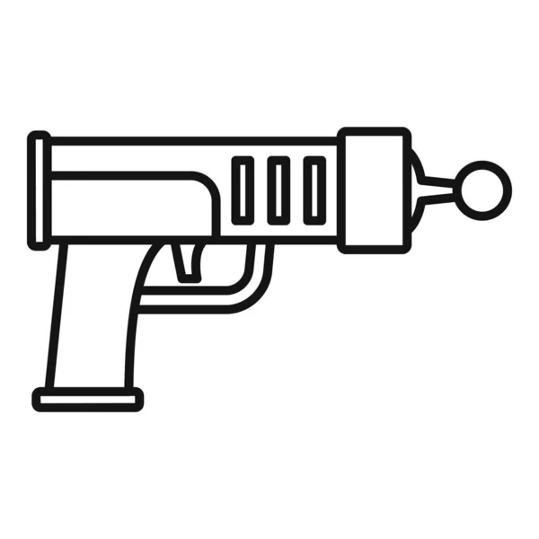 Futuro icono de blaster, estilo de esquema — Vector de stock