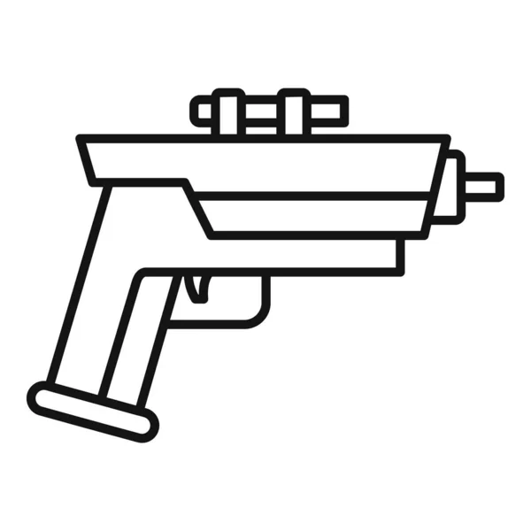 Icono de blaster infantil, estilo de esquema — Vector de stock