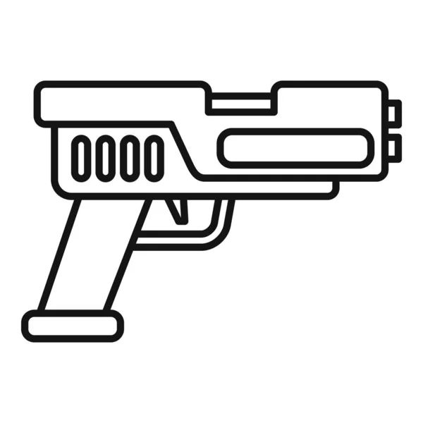 Automatyczna ikona blastera, styl zarysu — Wektor stockowy