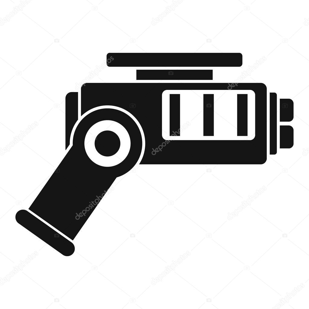 Phaser blaster icon, simple style