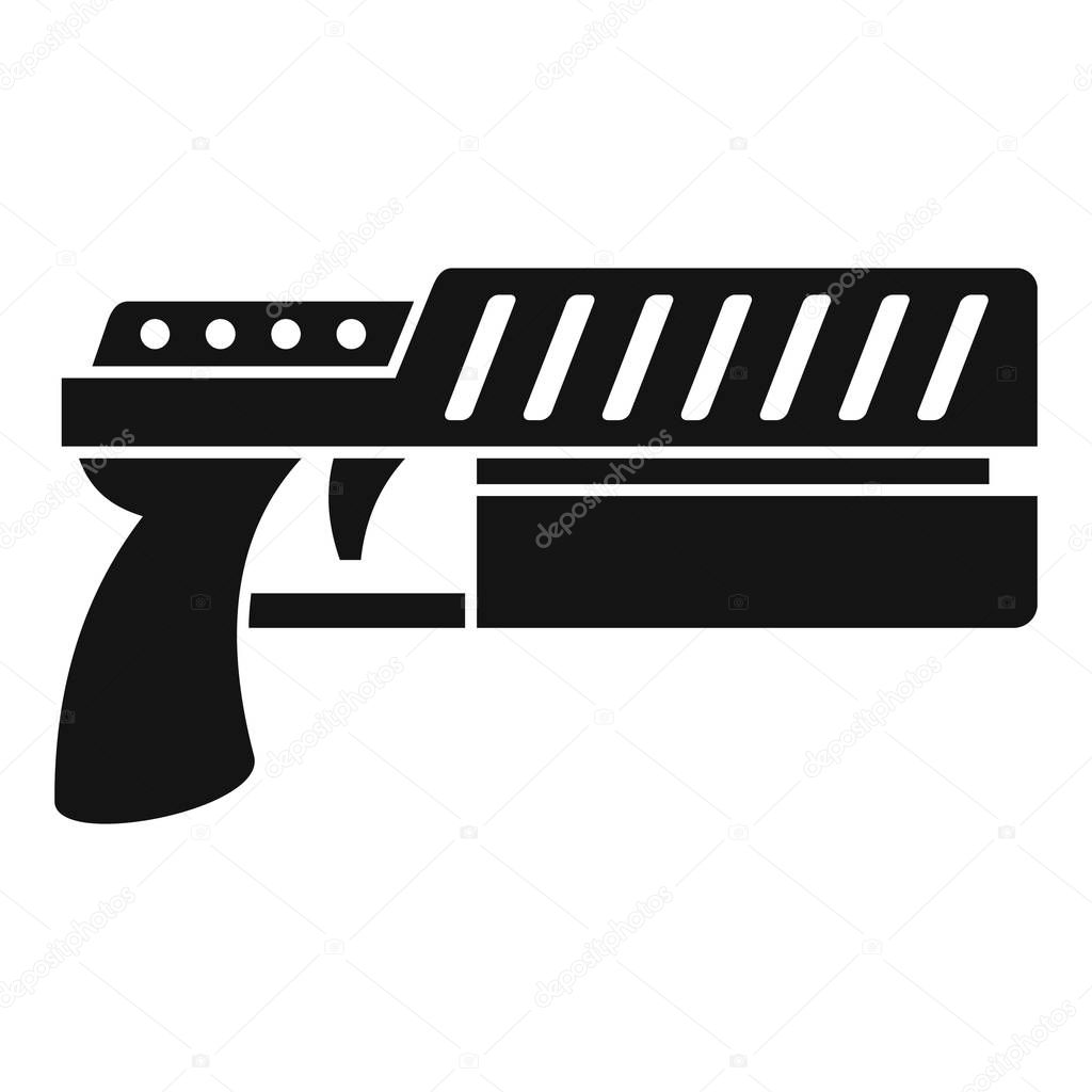 Raygun blaster icon, simple style