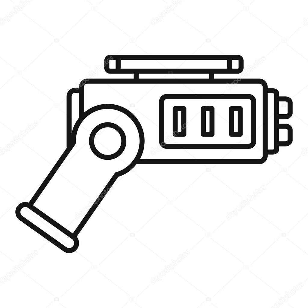 Phaser blaster icon, outline style