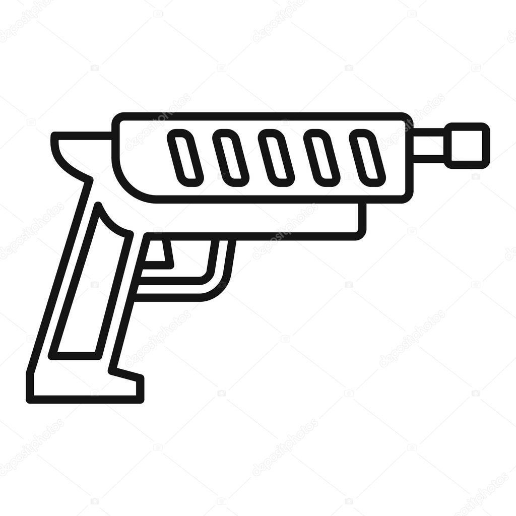 Shotgun blaster icon, outline style
