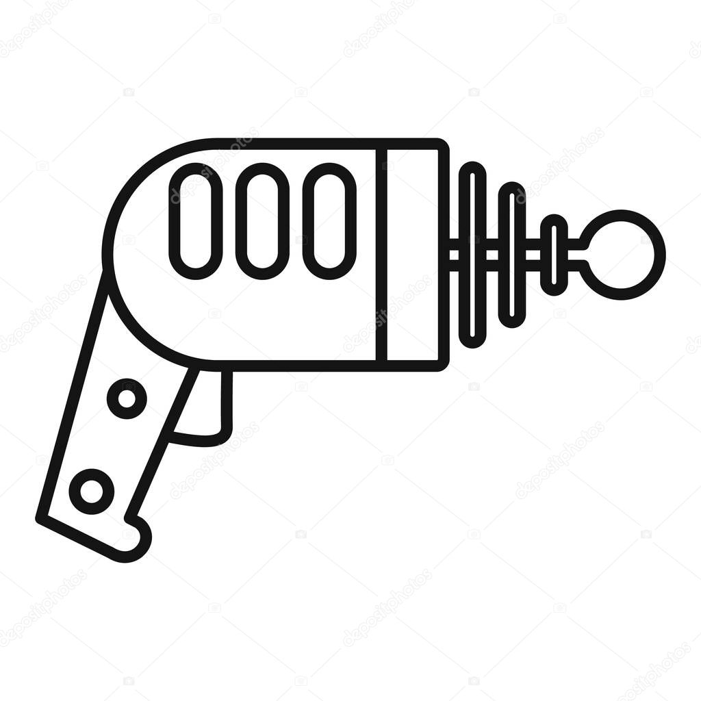 Space blaster icon, outline style