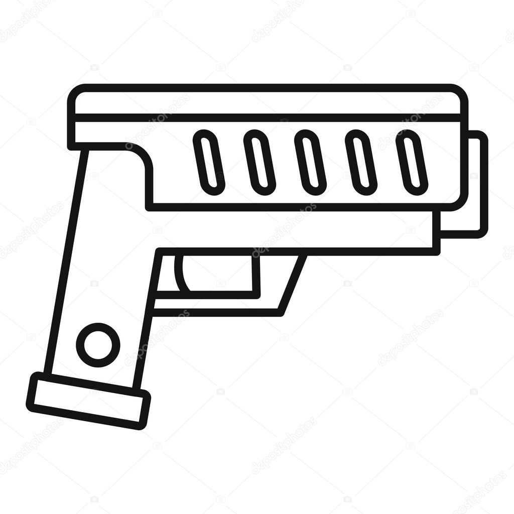 Combat blaster icon, outline style