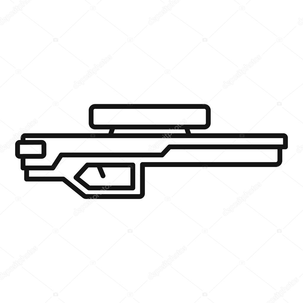 Energy blaster icon, outline style