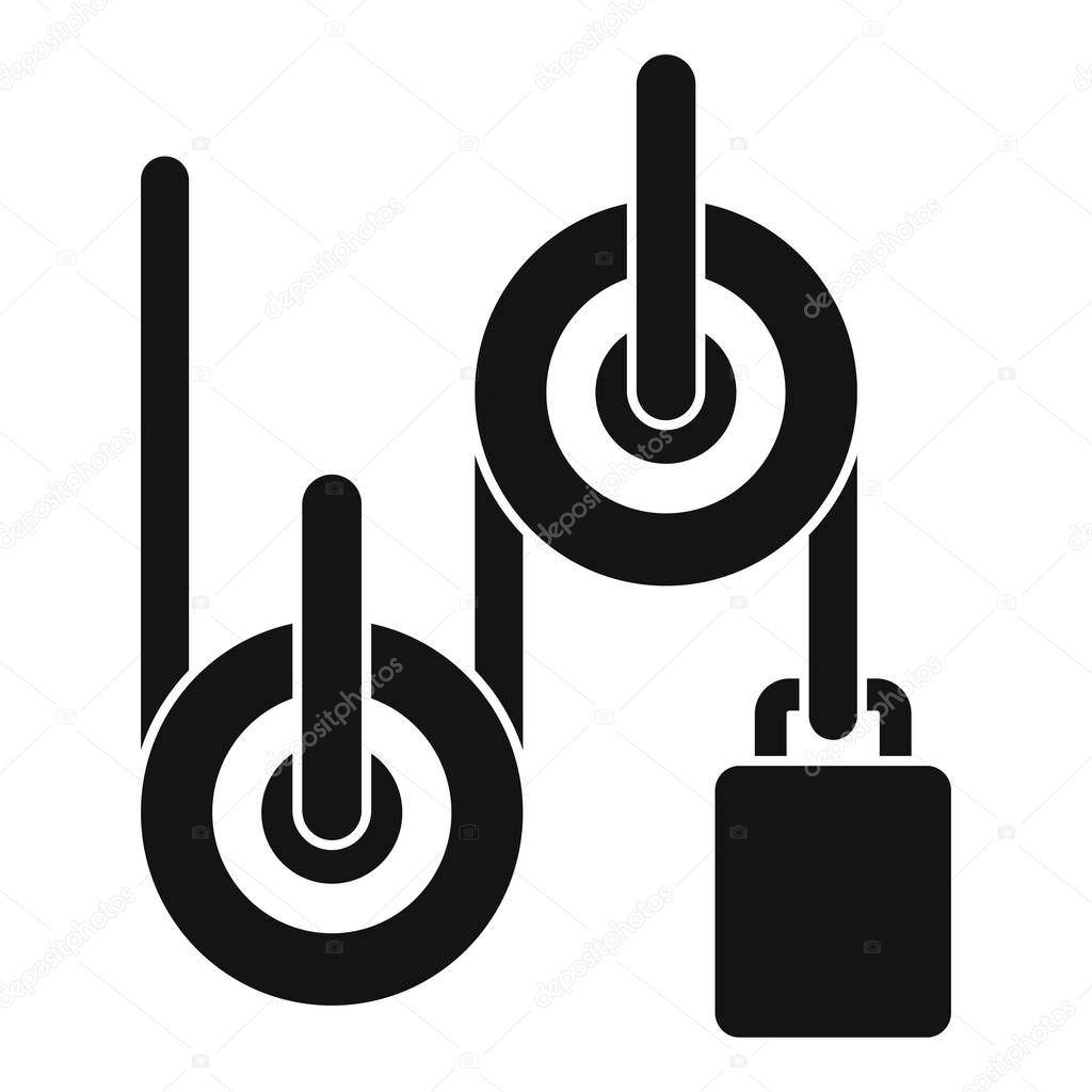 Physics roller icon, simple style