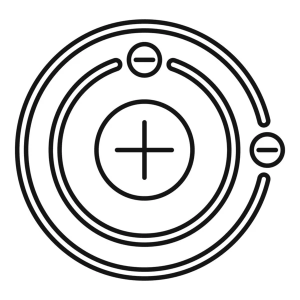 Atomstruktur-Symbol, Umrissstil — Stockvektor