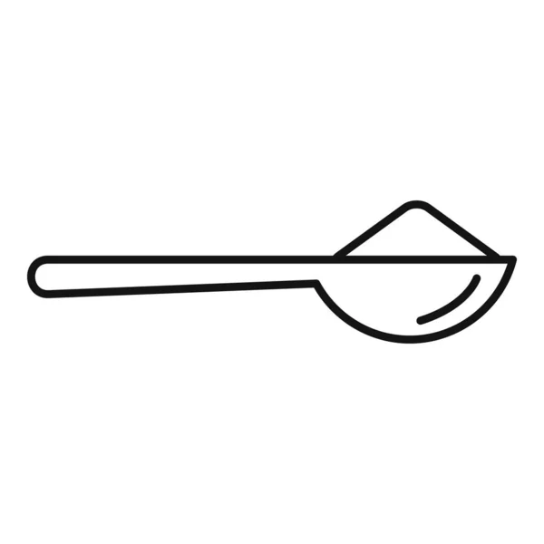 Mehlllöffel-Symbol, Umriss-Stil — Stockvektor
