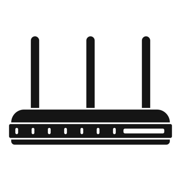 Icono del router de tres antenas, estilo simple — Vector de stock