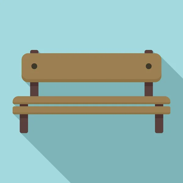 Ícone de banco de assento, estilo plano — Vetor de Stock