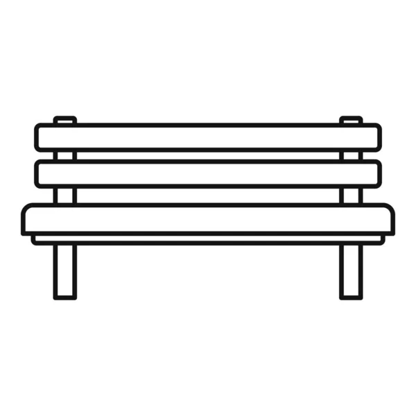 Settle bank pictogram, omtrek stijl — Stockvector