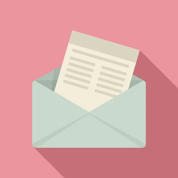 Icono de invitación de correo, estilo plano — Vector de stock