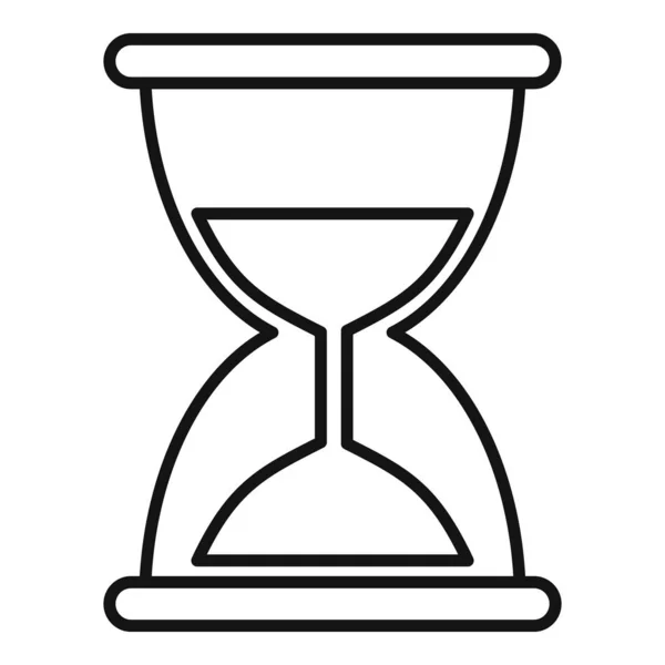 Icono de reloj de arena, estilo de contorno — Vector de stock