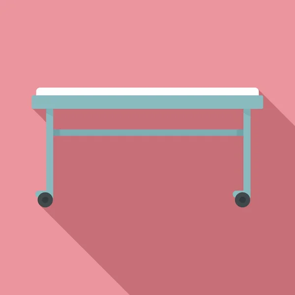 Hospital bed icon, platte stijl — Stockvector