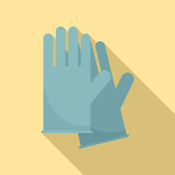 Icono de guantes médicos, estilo plano — Archivo Imágenes Vectoriales