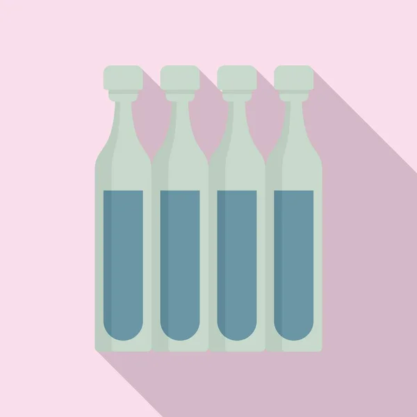 Icono de conjunto de ampollas, estilo plano — Archivo Imágenes Vectoriales