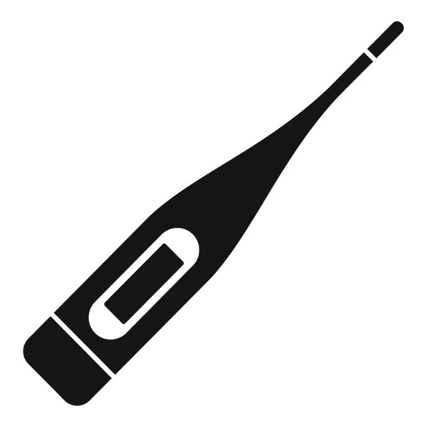 Elektronická ikona teploměru, jednoduchý styl — Stockový vektor
